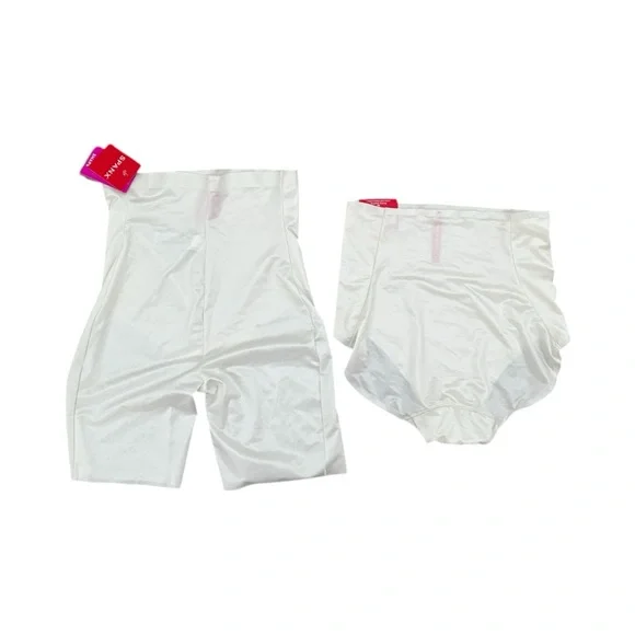 NWT Set of Spanx Satin‎ Shaping Underwear & Shape Short Color Linen Size Small - Picture 2 of 7